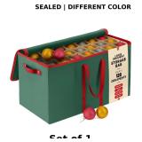 128 Ornament Storage Box, Adjustable Dividers