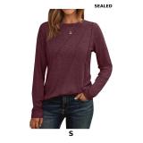 AUTOMET Womens Pleated Long Sleeve Tunic Tops