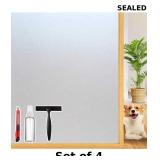 Frosted Glass Window Privacy Film Decorative x4