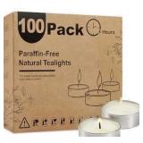 Bulk pack of 100 unscented palm tea light candles,