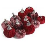 Small Velvet Fake Pumpkins