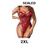 Avidlove Womens Lingerie Floral Lace Bodysuit