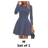 ZESICA Womens Long Sleeve Mini Dress