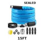 FANOVO 15ft Heated Water Hose for RV, Heated Drink