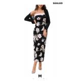 DERAX Women's 2 Piece Maxi Dress Boho Floral dress