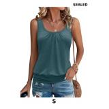 Womens Banded Bottom Scoop Neck Tank Tops