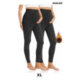 V VOCNI Maternity Fleece Lined Leggings