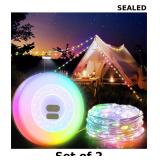 MORIKO Camping String Lights,Outdoor Lights x2