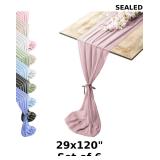6x Silky Touch Chiffon Table Runner with Two...