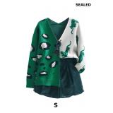 DERAX Leopard Tiger Print Cardigan Sweaters