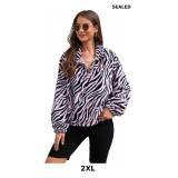 WDIRARA Women's Drop Shoulder Half Zip Sweatshirt