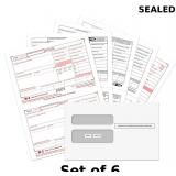6x W2 Forms 2025, 6 Part Tax Forms, 25 Employee...