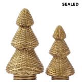 DN DECONATION Gold Christmas Tree Figurines
