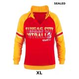 Womens City Football V Neck Athletic Fleece Hoodie