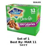Blue Diamond Whole Natural Almond Snack Packs