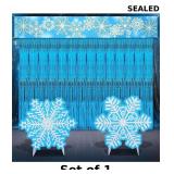 Blue White Snowflake Banner