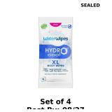4x WaterWipes HydroCool Cooling Wipes