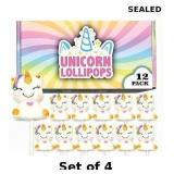 4x Unicorn Candy Lollipops (12 pieces)