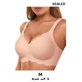 3x Bras for Women No Underwire Wireless Bras