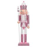 DECHOUS Pink Nutcracker Figurine Christmas Decor
