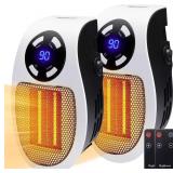 GiveBest 2pcs Portable Wall Plug In Heater