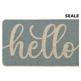 Artoid Mode Blue Hello Winter Doormat