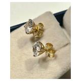 14K Gold 2ct Diamonds Studs