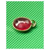 10K Gold and 9.5ct Ruby Pendant