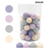 DIY Slicone Loose Purple Beads 12mm 50pc Beads