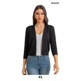 Women's Cropped Open Front Knit Cardigan Tops