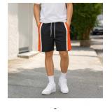 Black and Orange Athletic Shorts