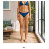 Blue Low-rise Bottoms