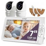 Comfyer 7' HD Split-Screen Baby Monitor