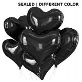 24 Inch Black Heart Balloons