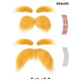 3x woxafo 2 PCS Yellow Mustache and Eyebrows