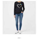 Long Sleeve Heart Graphic Tee