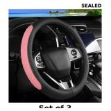 3x Bittwee Car Steering Wheel Cover, 15 Inch...