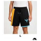 Puma Black and Yellow Athletic Shorts