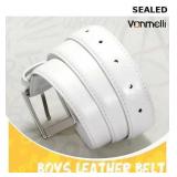 VONMELLI Boys Leather Belt Kids Dress Belt