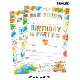 3x Fancy Land Birthday Invitations
