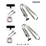 3x 2Pack Cute Black Lanyards