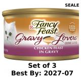 3x Purina Fancy Feast Gravy Lovers Chicken Cat...