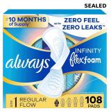 Always Infinity Feminine Pads for Women,