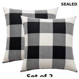 2x Ogiselestyle Set of 2 Buffalo Check Plaid Throw