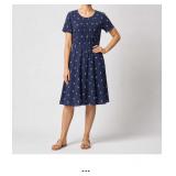 Navy Blue Short Sleeve Dress