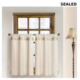 Oindec Cotton Linen Kitchen Curtains