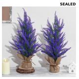 FunouHome 2pcs Artificial Lavender Tabletop Dï¿½cor