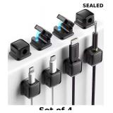 4x 8 Pack Magnetic Cable Clips RAZH