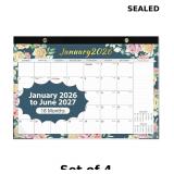4x Desk Calendar 2026, Monthly Desktop Large...
