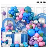 Blue Purple Balloon Arch Garland Kit